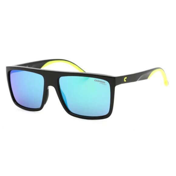 NEW SQUARE CARRERA 8055/S 07ZJ Z9 MEN SUNGLASSES CARRERA BLACK GREEN EYEWEAR - Picture 1 of 3